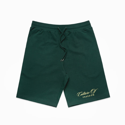 Signature Shorts | Deep Green & Ecru